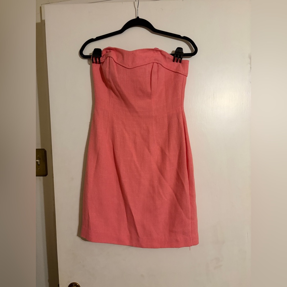 Lily Pulitzer Strapless Coral Pink Sheath Dress
